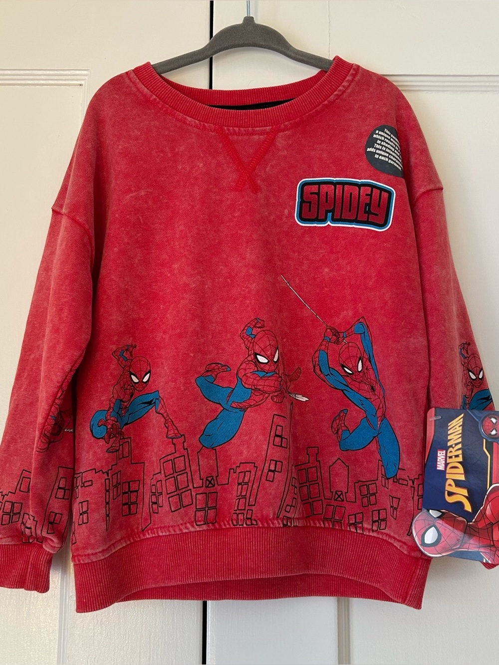 Spidey Marvel Spider-Man Boys Pullover Crewneck Sweatshirt Size 4T NWT